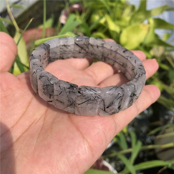 beaded, strands natural black rutilated quartz tourmaline bracelet square bead bangle crystal healing stone women men jewelry gift
beaded, strands natural black rutilated quartz tourmaline bracelet square bead bangle crystal healing stone women men jewelry gift