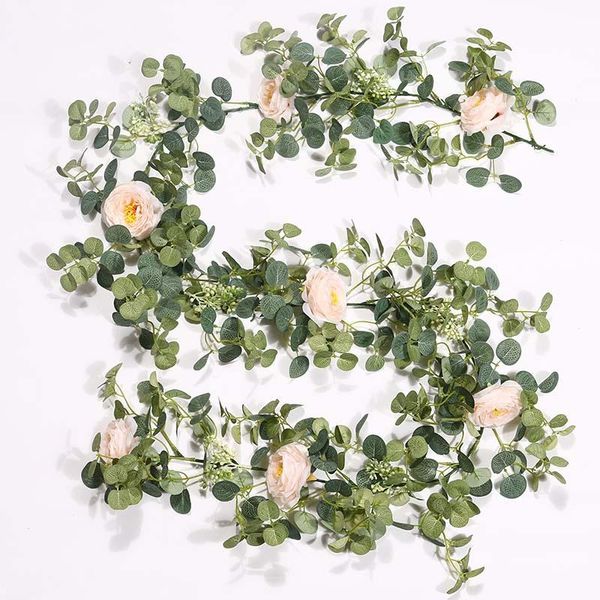 decorative flowers & wreaths 1. 8m artificial flower plant fake eucalyptus vine wreath hanging wedding home office party garden craft art de
decorative flowers & wreaths 1. 8m artificial flower plant fake eucalyptus vine wreath hanging wedding home office party garden craft art de