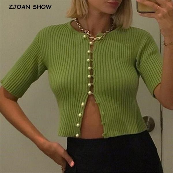 summer retro knitting single breasted pearl cardigan sweater woman stripe line o neck short sleeve jumper knitted knitwear 210805, White;black
summer retro knitting single breasted pearl cardigan sweater woman stripe line o neck short sleeve jumper knitted knitwear 210805, White;black