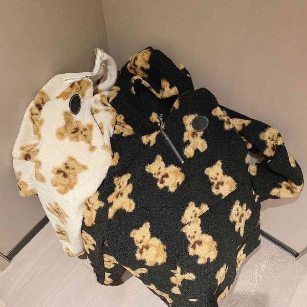 brand hoodie 2021 autumn winter children's wear new comfortable skin friendly warm playful generous bear printed wool st collar coat, Black
brand hoodie 2021 autumn winter children's wear new comfortable skin friendly warm playful generous bear printed wool st collar coat, Black