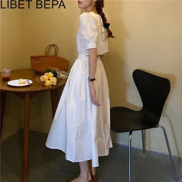 party dresses 2021 summer women dress high waist fashionable sweet vintage elegant korean style cutout backless white long dr2083, White;black
party dresses 2021 summer women dress high waist fashionable sweet vintage elegant korean style cutout backless white long dr2083, White;black