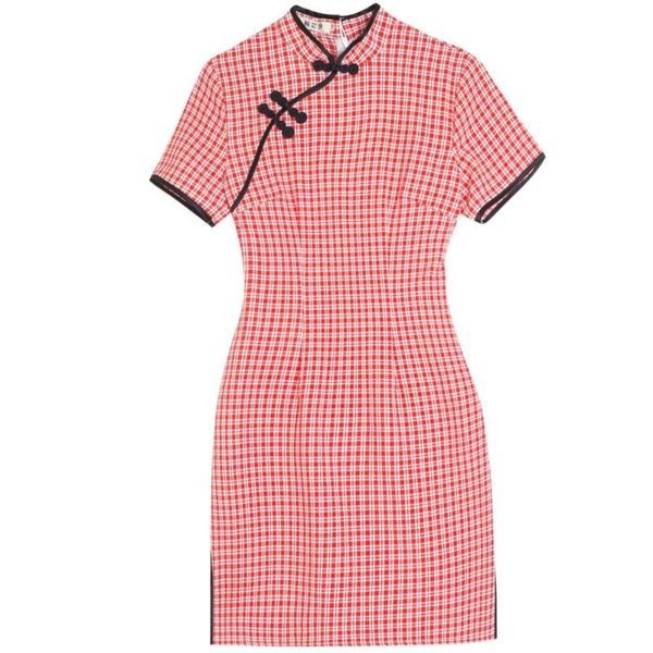 ethnic clothing wholesale chinese cotton qipao latest tartan party dress short sleeve cheongsam prom for women, Red
ethnic clothing wholesale chinese cotton qipao latest tartan party dress short sleeve cheongsam prom for women, Red