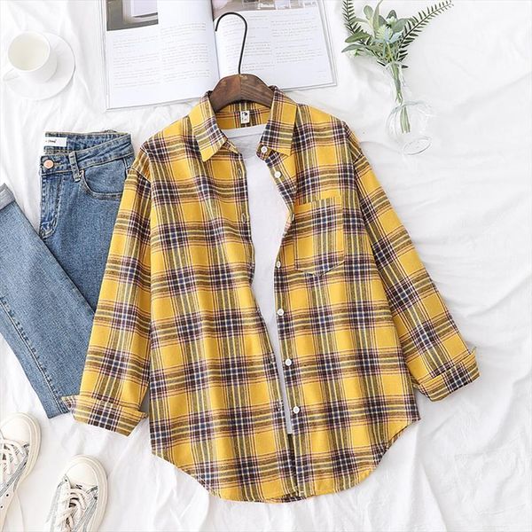 plaid spring autumn women shirts turn down collar vintage long sleeve plus size button up casual, White
plaid spring autumn women shirts turn down collar vintage long sleeve plus size button up casual, White