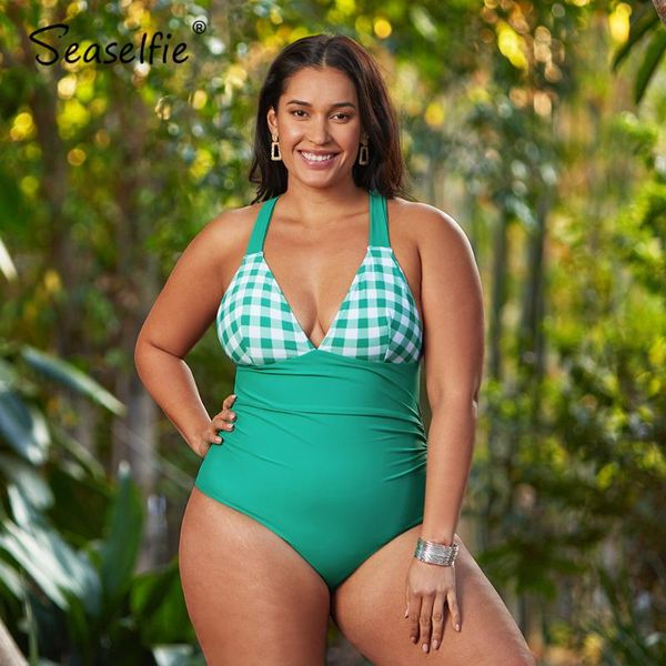 one-piece suits seaselfie plus size green gingham criss cross one piece swimsuit women large monokini bathing suit 2021 beach swimwear
one-piece suits seaselfie plus size green gingham criss cross one piece swimsuit women large monokini bathing suit 2021 beach swimwear
