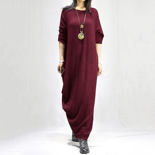 casual dresses vintage maxi sundress women's asymmetrical dress stylish long sleeve tunic vestidos female solid baggy robe oversized, Black;gray
casual dresses vintage maxi sundress women's asymmetrical dress stylish long sleeve tunic vestidos female solid baggy robe oversized, Black;gray