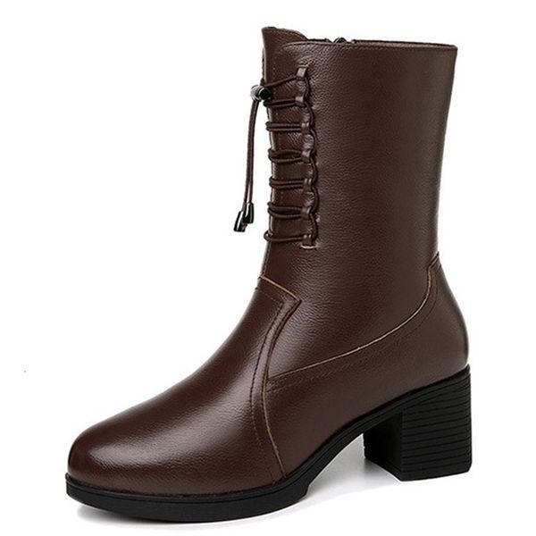 boots soft genuine cow leather lace up women motorcycle fashion mid calf botas woman black coffee winter high heels shoes n0039 6s
boots soft genuine cow leather lace up women motorcycle fashion mid calf botas woman black coffee winter high heels shoes n0039 6s