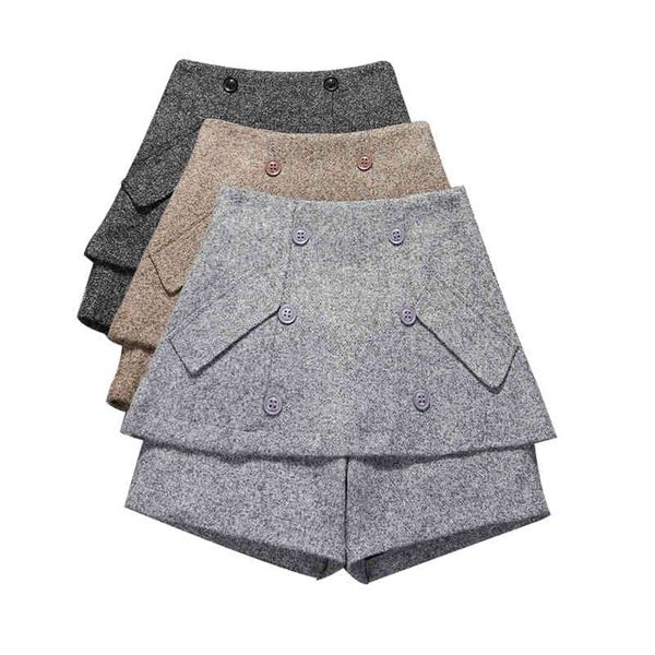 s-2xl autumn winter boot woolen double-breasted skirt zipper texture tweed wide leg plus size shorts black 210304, White;black
s-2xl autumn winter boot woolen double-breasted skirt zipper texture tweed wide leg plus size shorts black 210304, White;black