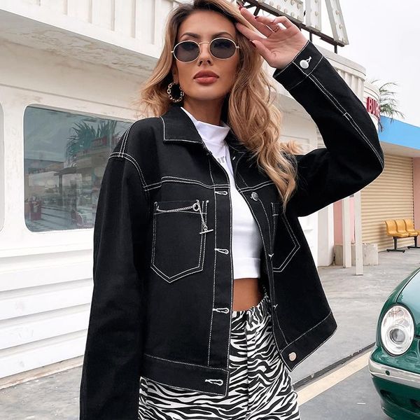 streetwear jeans jacket women black botton denim outwear fashion female 30666 women's jackets, Black;brown
streetwear jeans jacket women black botton denim outwear fashion female 30666 women's jackets, Black;brown