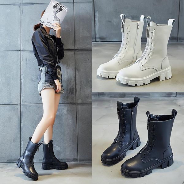 boots net red women's autumn 2021 leather front zipper british style short thick sole motorcycle single, Black
boots net red women's autumn 2021 leather front zipper british style short thick sole motorcycle single, Black