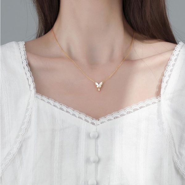 chains 925 sterling silver fashion charm stylish sweet butterfly pendant choker necklaces for women girl wedding party gift 2m111
chains 925 sterling silver fashion charm stylish sweet butterfly pendant choker necklaces for women girl wedding party gift 2m111