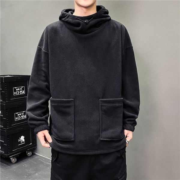 men's hoodies & sweatshirts thickened fleece loose hoodie fashion hooded jacket 2021 autumn and winter korean sportswear oversized, Black
men's hoodies & sweatshirts thickened fleece loose hoodie fashion hooded jacket 2021 autumn and winter korean sportswear oversized, Black