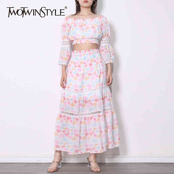 print two piece set for women slash neck long sleeve high waist midi skirts casual sets female summer clothing 210428, White
print two piece set for women slash neck long sleeve high waist midi skirts casual sets female summer clothing 210428, White