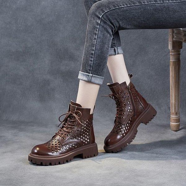 boots 2021 cool women's spring and summer hollow out perforated mesh leather short thick heel british, Black
boots 2021 cool women's spring and summer hollow out perforated mesh leather short thick heel british, Black