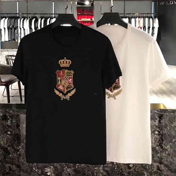 t shirts summer fashion arrival tees royal embroidery crown print t shirt for men women cotton designer brand tee, White;black
t shirts summer fashion arrival tees royal embroidery crown print t shirt for men women cotton designer brand tee, White;black