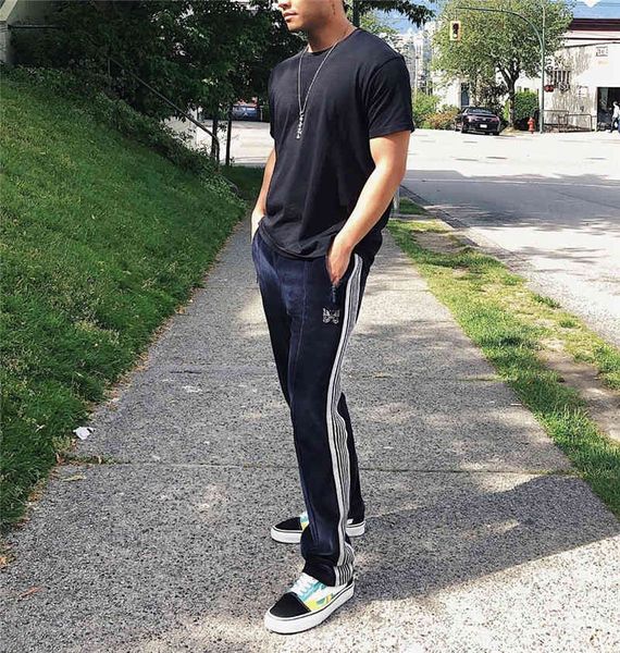 pants men ss women 1 velvet sweatpants embroidered trousers, Black