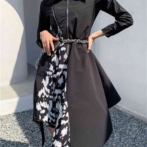 casual dresses asymmetrical patchwork zipper up shirt women long sleeve black lace tunic ladies knee length mk6w, Black;gray
casual dresses asymmetrical patchwork zipper up shirt women long sleeve black lace tunic ladies knee length mk6w, Black;gray