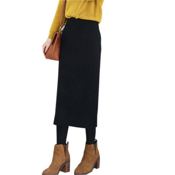 skirts 2021 winter pencil knitted skirt women high waist midi autumn vintage elastic black fp1441
skirts 2021 winter pencil knitted skirt women high waist midi autumn vintage elastic black fp1441