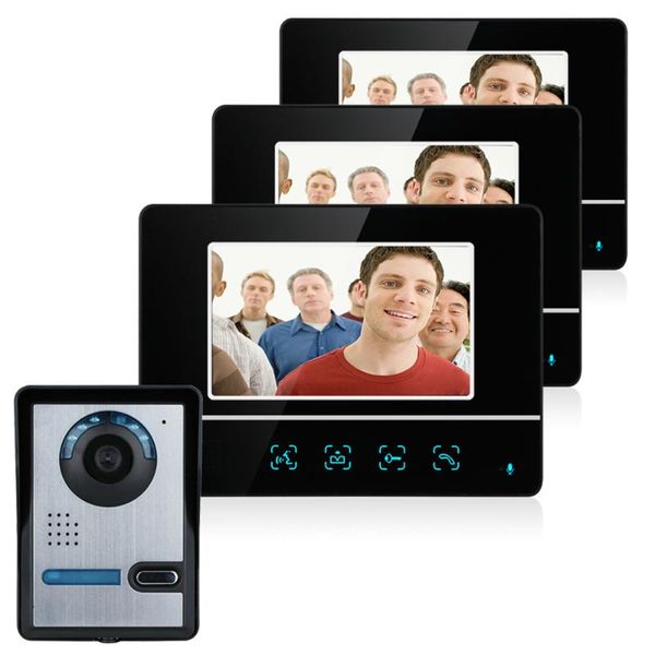 inch tft touch screen color lcd video door phone wired intercom 3 monitor doorbell system phones
inch tft touch screen color lcd video door phone wired intercom 3 monitor doorbell system phones