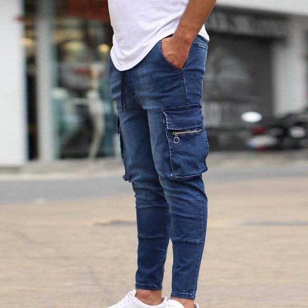 men's jeans cysincos men hip hop cool streetwear biker pencil pants multi pocket black skinny denim trousers b9cj, Blue
men's jeans cysincos men hip hop cool streetwear biker pencil pants multi pocket black skinny denim trousers b9cj, Blue