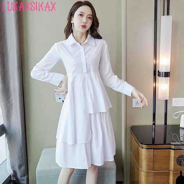 casual dresses 2021 spring autumn women long sleeve dress solid color irregular double hem loose shirt, Black;gray
casual dresses 2021 spring autumn women long sleeve dress solid color irregular double hem loose shirt, Black;gray