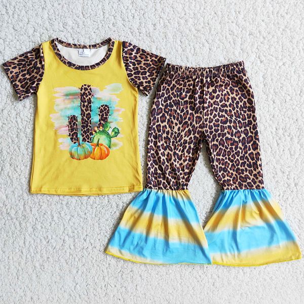boutique kids clothing sets cactus leopard fashion baby girls designer clothes short sleeve bell bottom pants fall toddler outfits wholesale, White
boutique kids clothing sets cactus leopard fashion baby girls designer clothes short sleeve bell bottom pants fall toddler outfits wholesale, White