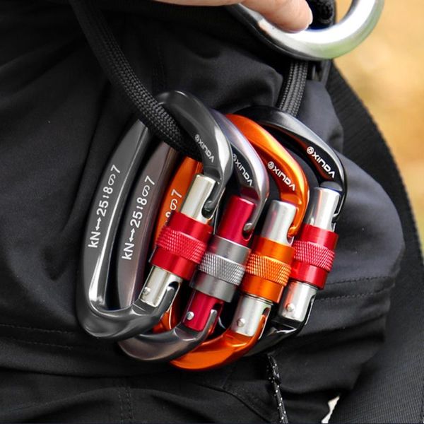 cords, slings and webbing 25kn rock climbing carabiner d shape safety master screw lock buckle outdoor caving mountaineering quick descent e
cords, slings and webbing 25kn rock climbing carabiner d shape safety master screw lock buckle outdoor caving mountaineering quick descent e