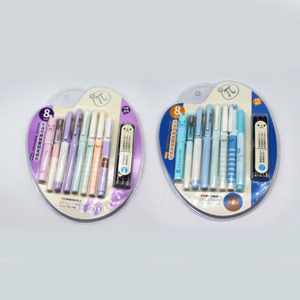 fountain pens 8pcs/set pen set office school supplies erasable ink blue purple gift for kids
fountain pens 8pcs/set pen set office school supplies erasable ink blue purple gift for kids