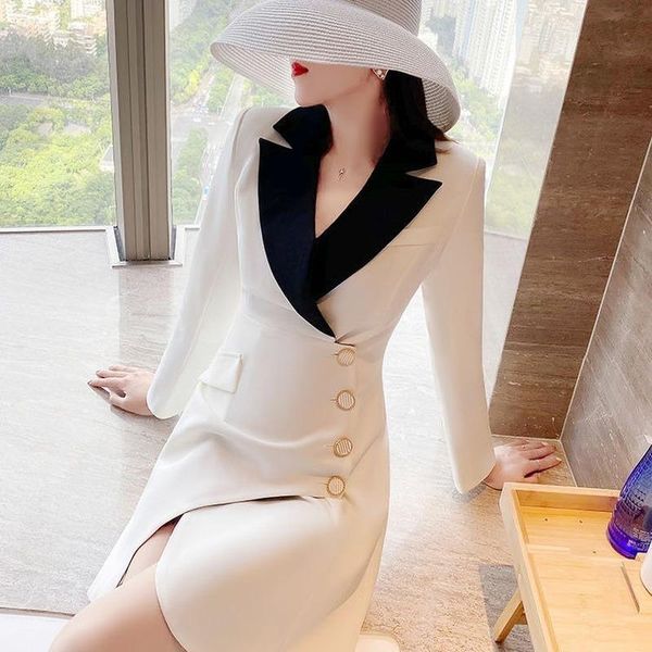 casual dresses white elegant dress women fashion patchwork slim full mini irregular office ladies chic 2021 autumn women's clothing, Black;gray
casual dresses white elegant dress women fashion patchwork slim full mini irregular office ladies chic 2021 autumn women's clothing, Black;gray