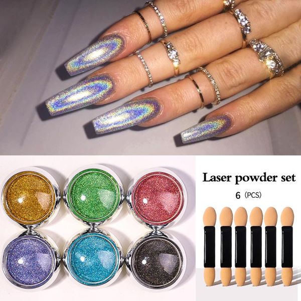 nail glitter 6pcs/set solid holographic art powder laser gold pigment mirror silver dust diy gel polish manicure decoration kits, Silver;gold
nail glitter 6pcs/set solid holographic art powder laser gold pigment mirror silver dust diy gel polish manicure decoration kits, Silver;gold