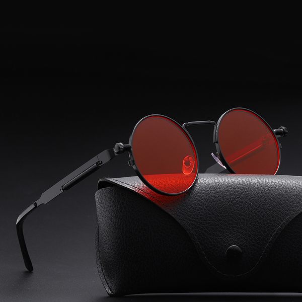 sunglasses 2021 classic punk women anti-reflective mirror round metal sun glasses vintage men spring uv400, White;black
sunglasses 2021 classic punk women anti-reflective mirror round metal sun glasses vintage men spring uv400, White;black