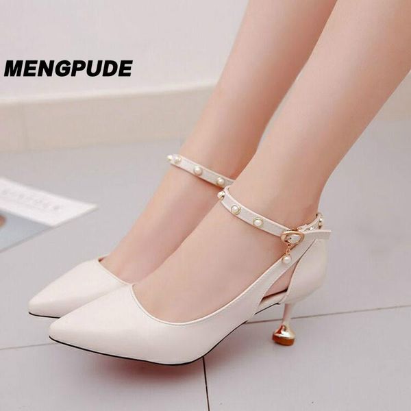 dress shoes mpd women's pointy fashion ankle strap pearl decorative buckle joker shallow comfortable casual high heels women, Black
dress shoes mpd women's pointy fashion ankle strap pearl decorative buckle joker shallow comfortable casual high heels women, Black