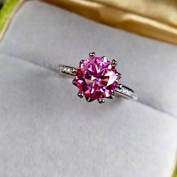 cluster rings passed diamond test classic pink moissanite ring hearts & arrows cut clarity vvs1 women fashion luxury gift, Golden;silver
cluster rings passed diamond test classic pink moissanite ring hearts & arrows cut clarity vvs1 women fashion luxury gift, Golden;silver