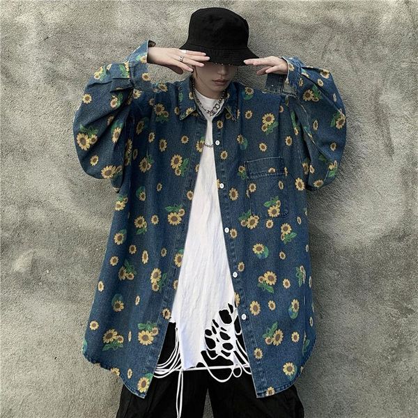 autumn korean flower denim shirt men's fashion retro casual men streetwear wild loose long-sleeved shirts mens -xl, White;black
autumn korean flower denim shirt men's fashion retro casual men streetwear wild loose long-sleeved shirts mens -xl, White;black