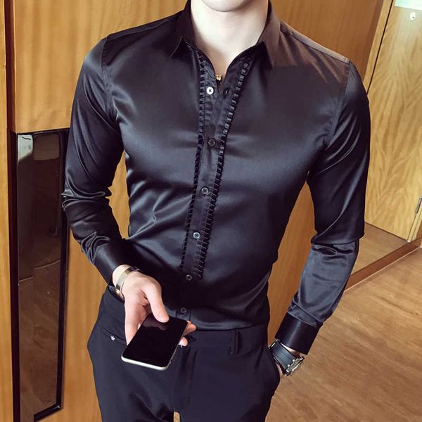 royal court retro shirts men dress clothing casual slim fit long sleeve shirt tuxedo streetwear formal social shirt 210527, White;black
royal court retro shirts men dress clothing casual slim fit long sleeve shirt tuxedo streetwear formal social shirt 210527, White;black