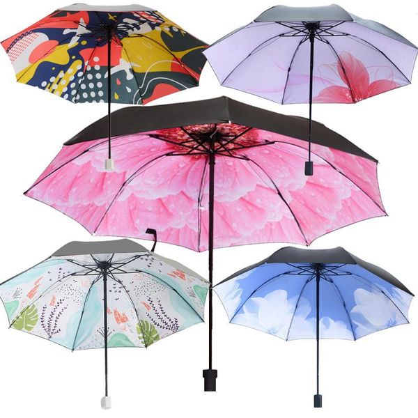 umbrellas three folding umbrella black coating parasol rain sunny dual-use inside beauty women windproof strong
umbrellas three folding umbrella black coating parasol rain sunny dual-use inside beauty women windproof strong