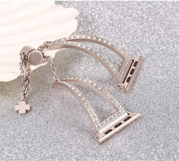 luxury shiny jewel no tools needed metal watch band crystal diamond bracelet strap compatible with i watch, Black;brown
luxury shiny jewel no tools needed metal watch band crystal diamond bracelet strap compatible with i watch, Black;brown