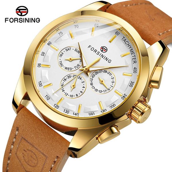 wristwatches forsining men watch fashion casual automatic winding mechanical watches waterproof leather wristband complete calendar clock, Slivery;brown
wristwatches forsining men watch fashion casual automatic winding mechanical watches waterproof leather wristband complete calendar clock, Slivery;brown