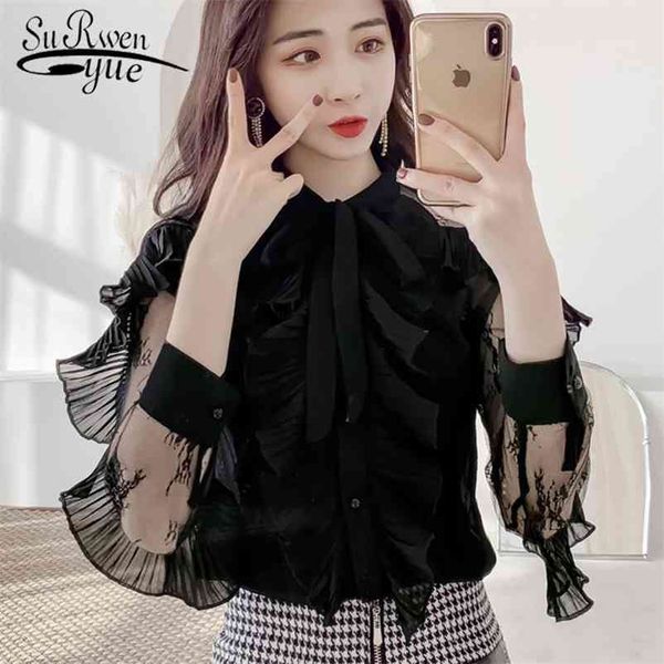 women spring fashion chiffon long sleeve womens and blouses elegant shirts black feminine 2158 50 210521, White
women spring fashion chiffon long sleeve womens and blouses elegant shirts black feminine 2158 50 210521, White