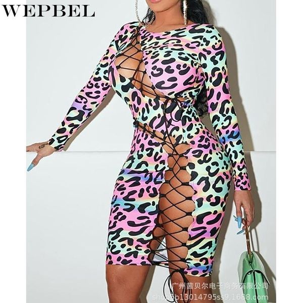 casual dresses wepbel leopard print dress women's bandage summer fashion long sleeve o-neck high waist lace-up hollow out, Black;gray
casual dresses wepbel leopard print dress women's bandage summer fashion long sleeve o-neck high waist lace-up hollow out, Black;gray