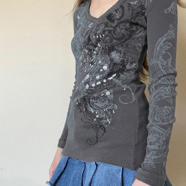 women's t-shirt zovsv print vintage graphic t shirts autumn long sleeve tee shirt femme fashion casual grunge 2000s aesthetic t-shirts, White
women's t-shirt zovsv print vintage graphic t shirts autumn long sleeve tee shirt femme fashion casual grunge 2000s aesthetic t-shirts, White