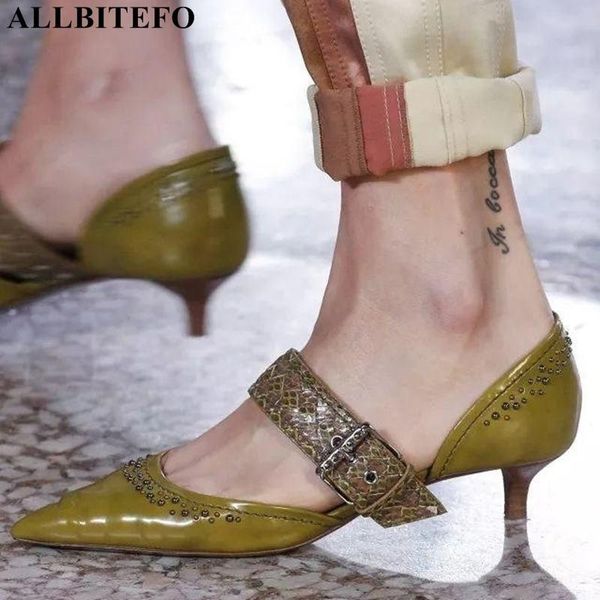 dress shoes allbitefo fashion rivets full genuine leather high heels women spring heel office ladies size:33-43, Black
dress shoes allbitefo fashion rivets full genuine leather high heels women spring heel office ladies size:33-43, Black