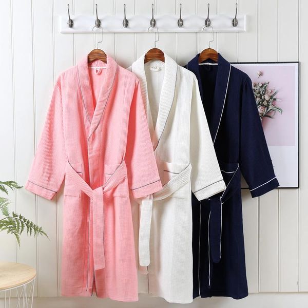 couple robe spring and autumn long sleeve cotton honeycomb waffle gauze ladies bathrobe thin men's pajamas towel
couple robe spring and autumn long sleeve cotton honeycomb waffle gauze ladies bathrobe thin men's pajamas towel