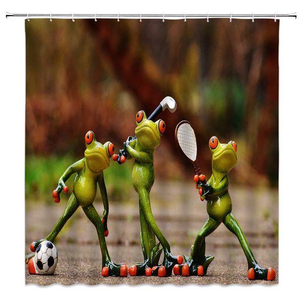 funny frog shower curtain decor frogs playing tennis cartoon animals blur background green fabric bath curtains bathroom
funny frog shower curtain decor frogs playing tennis cartoon animals blur background green fabric bath curtains bathroom