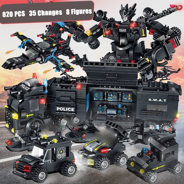 820 PCS swat blocks Children Toys suits city police team blocks Robot swat brick military soldiers swat action Mini figures
820 PCS swat blocks Children Toys suits city police team blocks Robot swat brick military soldiers swat action Mini figures
