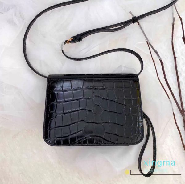 designer handbags women's crocodile leather small square bag messenger shoulder tofu