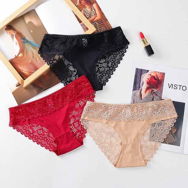 women's panties 2021 seamless mid-waist ice silk women summer lace flower breathable briefs underwear pure color underpants female, Black;pink
women's panties 2021 seamless mid-waist ice silk women summer lace flower breathable briefs underwear pure color underpants female, Black;pink