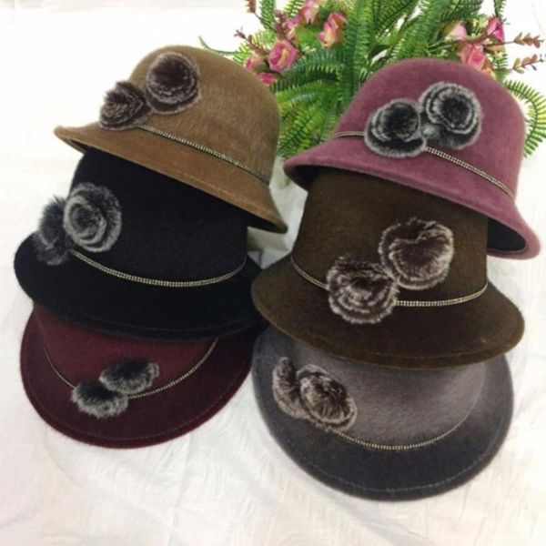 stingy brim hats arrival 6 colors women winter fur cap with 2 balls elegant accessories bowler dome bow adjustable caps, Blue;gray
stingy brim hats arrival 6 colors women winter fur cap with 2 balls elegant accessories bowler dome bow adjustable caps, Blue;gray