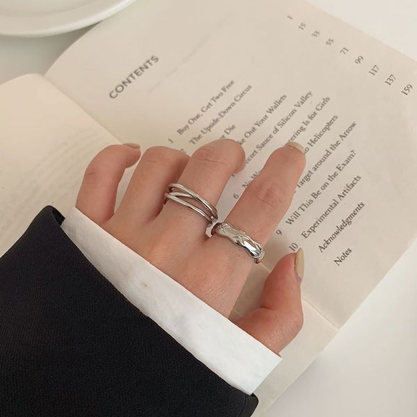 open ring simple personality cool wind ring fashion fashion design sense net red ins index finger ring two piece set, Silver
open ring simple personality cool wind ring fashion fashion design sense net red ins index finger ring two piece set, Silver