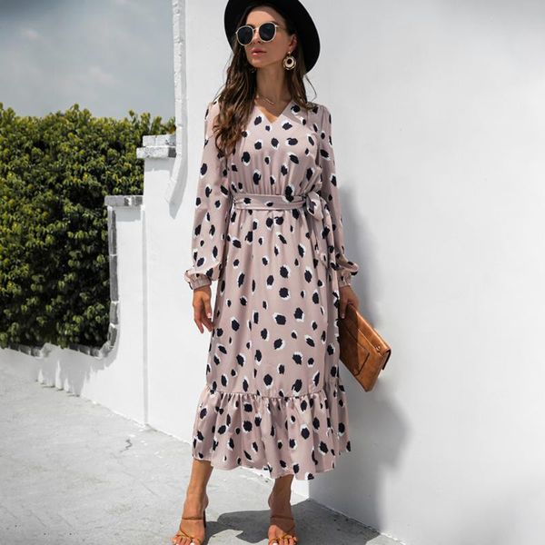 casual dresses women leopard print midi dress long-sleeved v neck lace-up autumn woman 2021 elegant split office ladies long robe, Black;gray
casual dresses women leopard print midi dress long-sleeved v neck lace-up autumn woman 2021 elegant split office ladies long robe, Black;gray