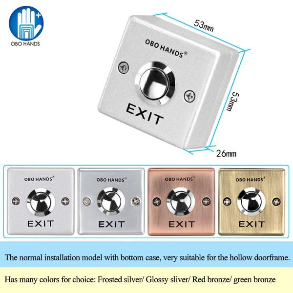 stainless steel door exit release push button home switch panel part of access control system four colors used to open fingerprint
stainless steel door exit release push button home switch panel part of access control system four colors used to open fingerprint